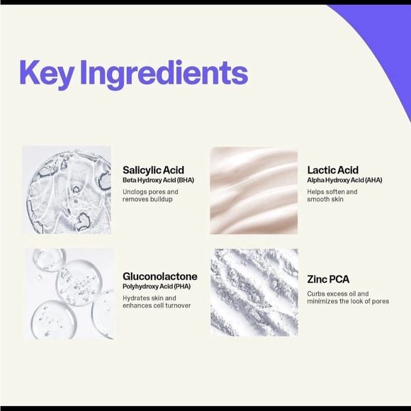 Curology Liquid Pore Exfoliant with 2% BHA, 8% AHA/PHA and 1% Zinc 4 fl oz - Picture 9 of 9